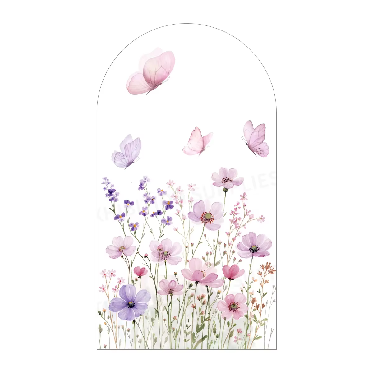 VIKAMA festif arc toile de fond couverture fleur papillon personnalisé décoration toile de fond mari