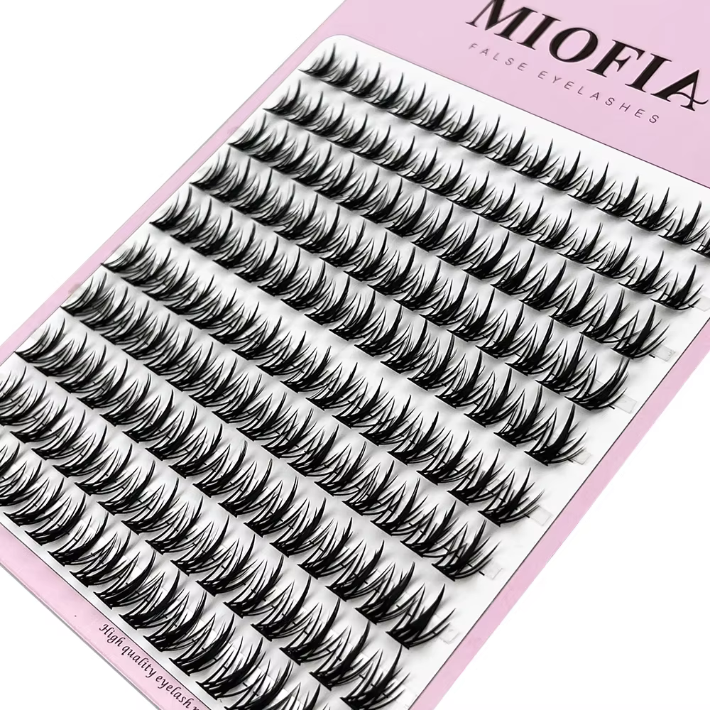 10 rangées de cils anime, cils de cosplay, cils naturels effilés, cils en vison naturel, bouquets de