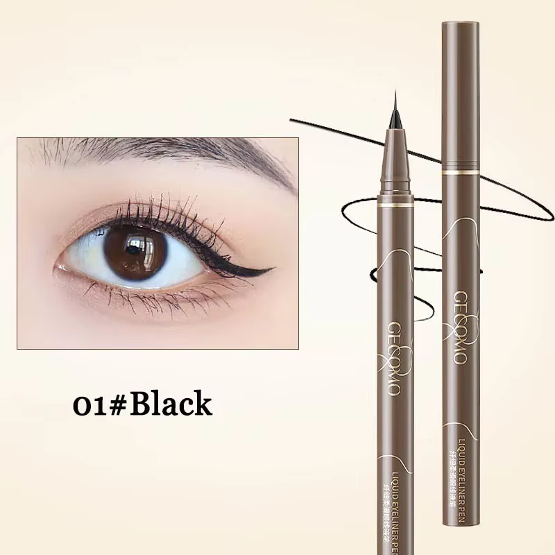 Stylo Eyeliner Ultra fin pour cils inférieurs, noir et marron, imperméable, durable, lisse, couché, 