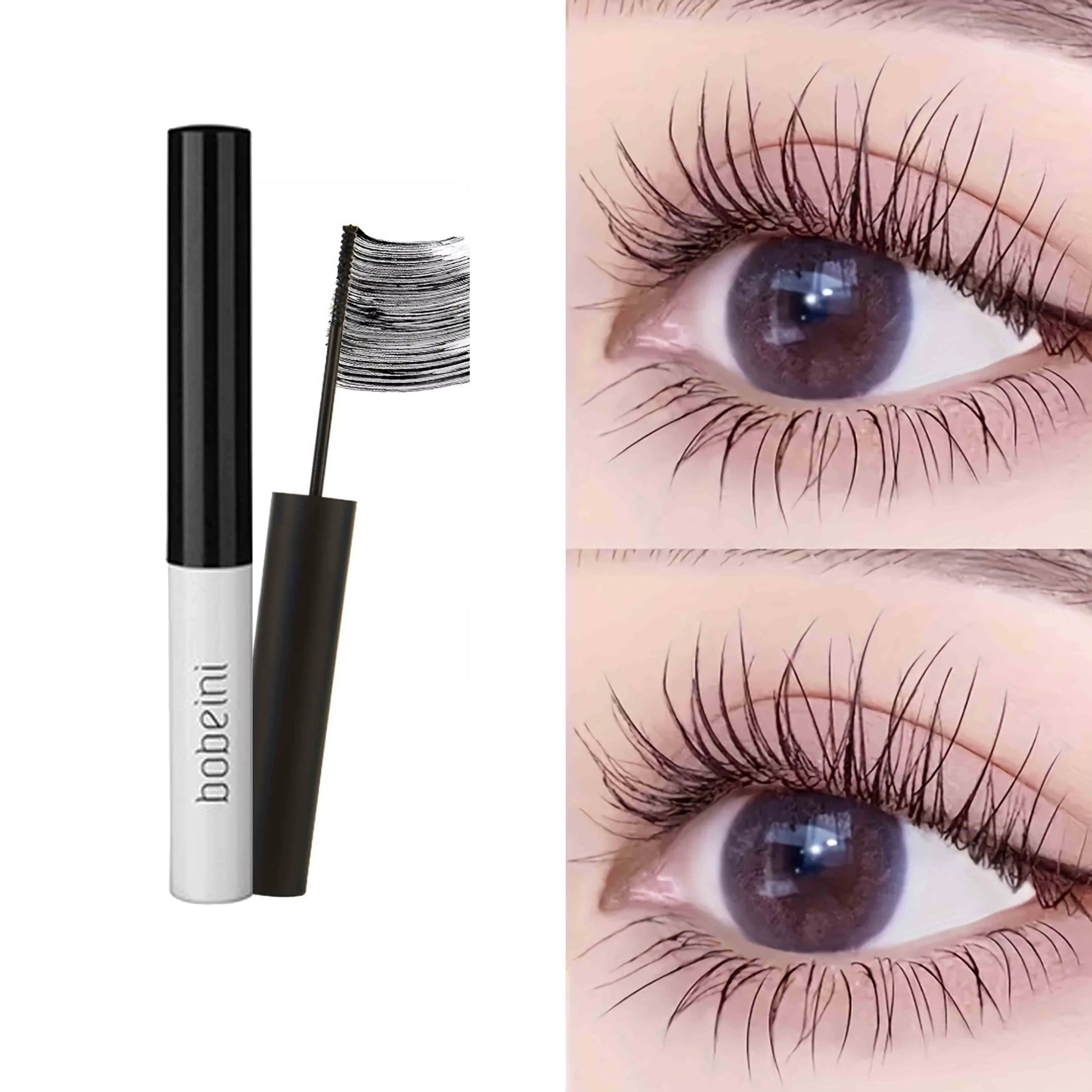 Mascara noir extra fin, petite tête de brosse fine, optique à boucles fines commandée pour créer des