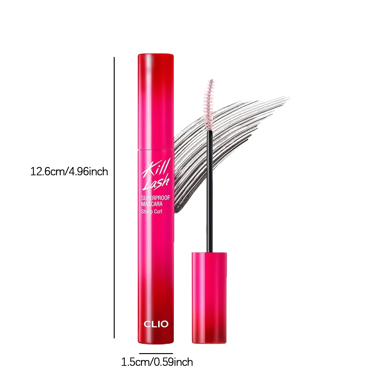 Mascara CLIO Kill Lash Superproof, Formule Volumisante, Léger et Sans Grumeaux, Défini et Séparé, Co