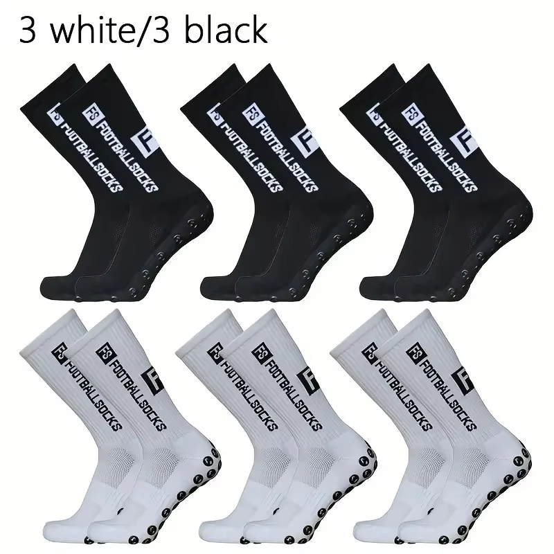 6 paires de chaussettes de Football respirantes pour hommes et femmes, chaussettes de Sport antidéra