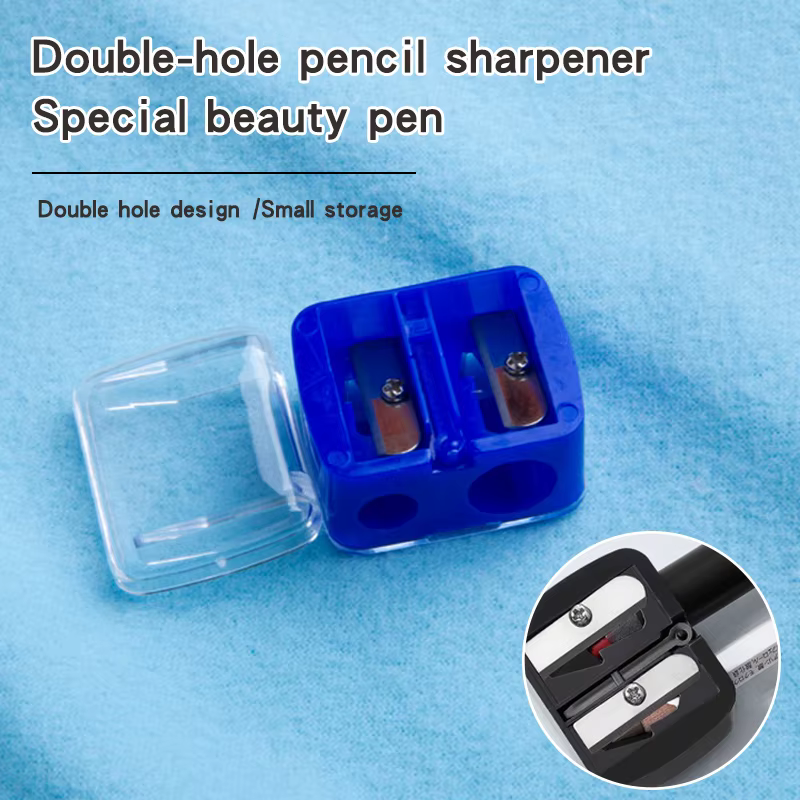 Crayon Eyeliner crayon à sourcils maquillage taille-crayon Double trou conception crayon outil de bo