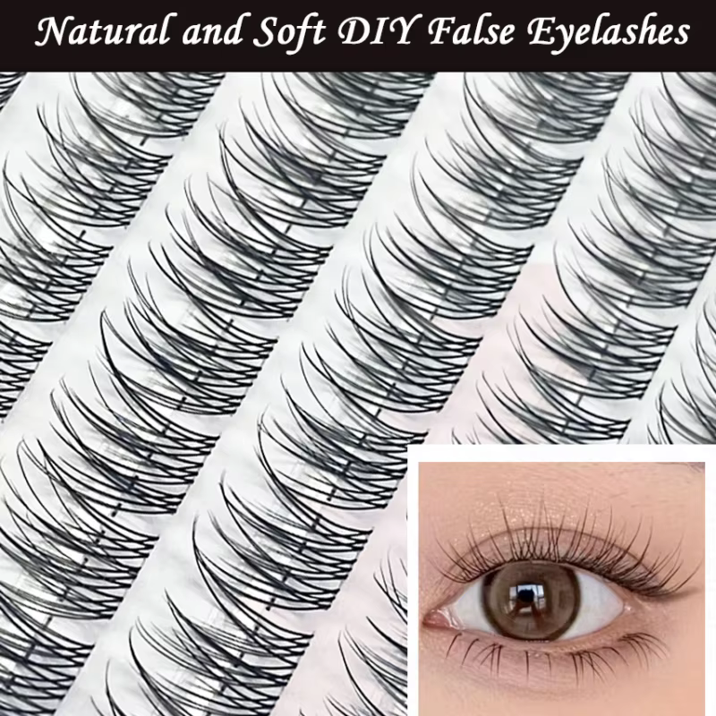1/boîte 120 paquets vison faux cils naturel russe 3D laes individuel extension de cils cluster outil