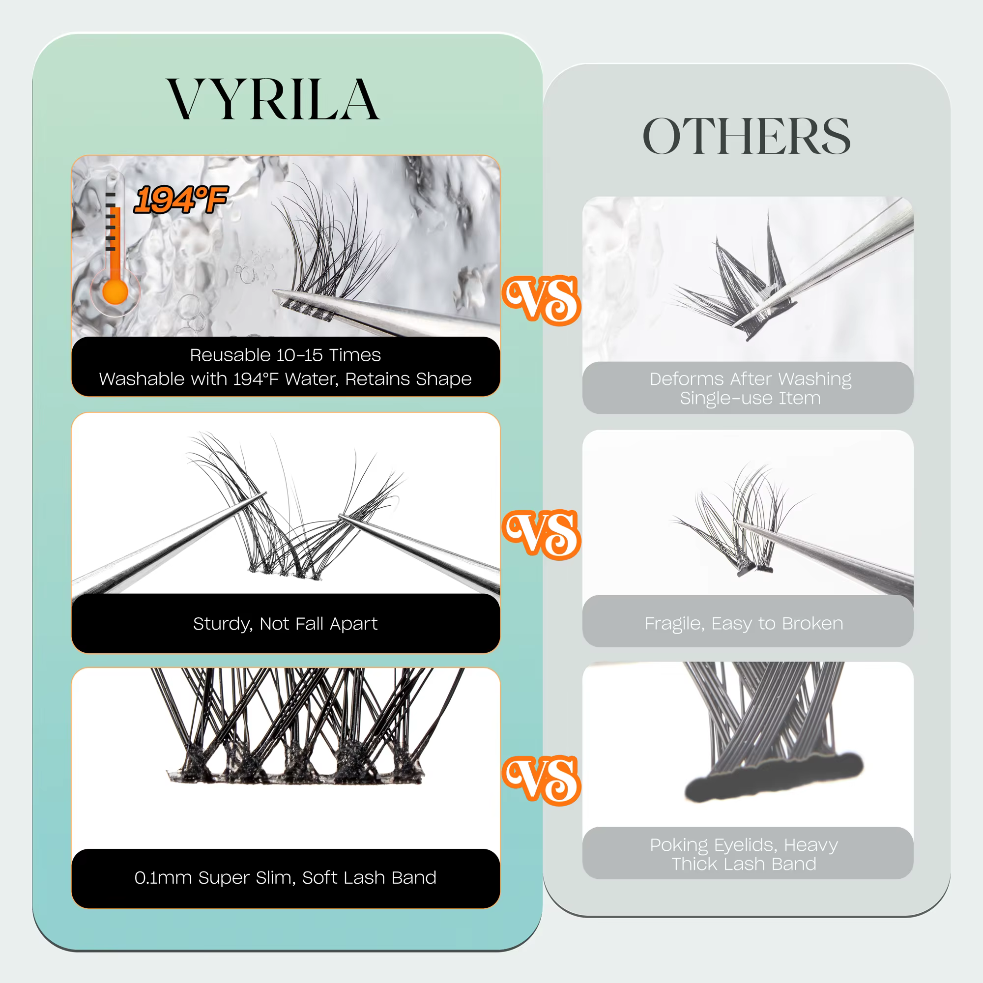 Cils individuels Cluster C Curl Mix Clusters de cils 3D vaporeux bricolage Extension de cils 0.1mm b