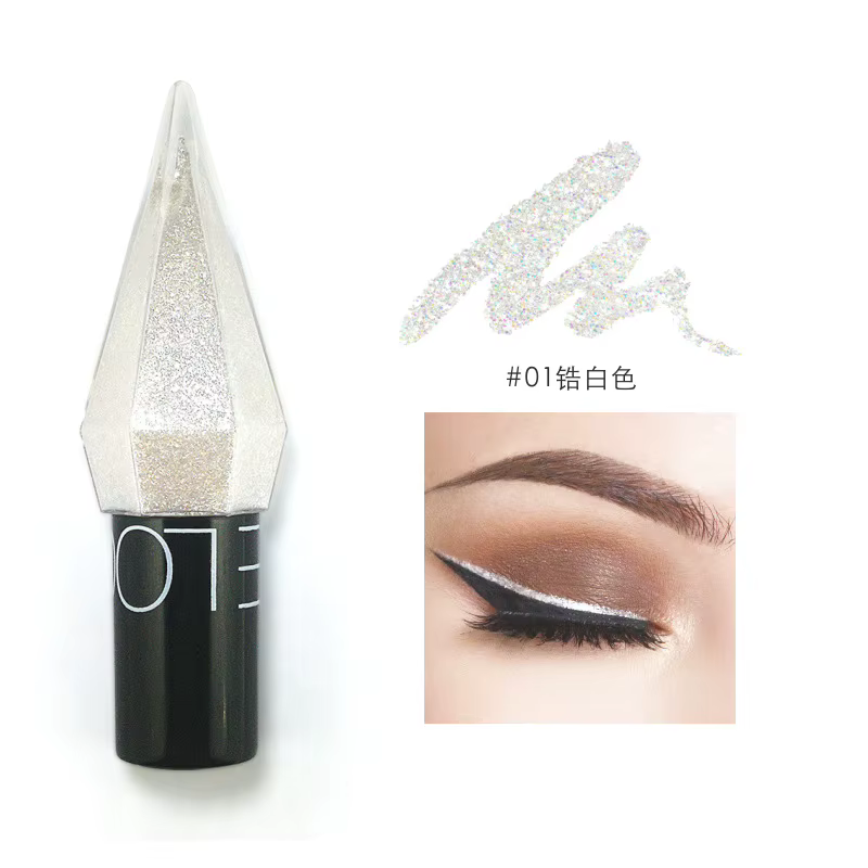 Diamant brillant Eye Liners fard à paupières imperméable argent Rose or couleur paillettes Eyeliner 