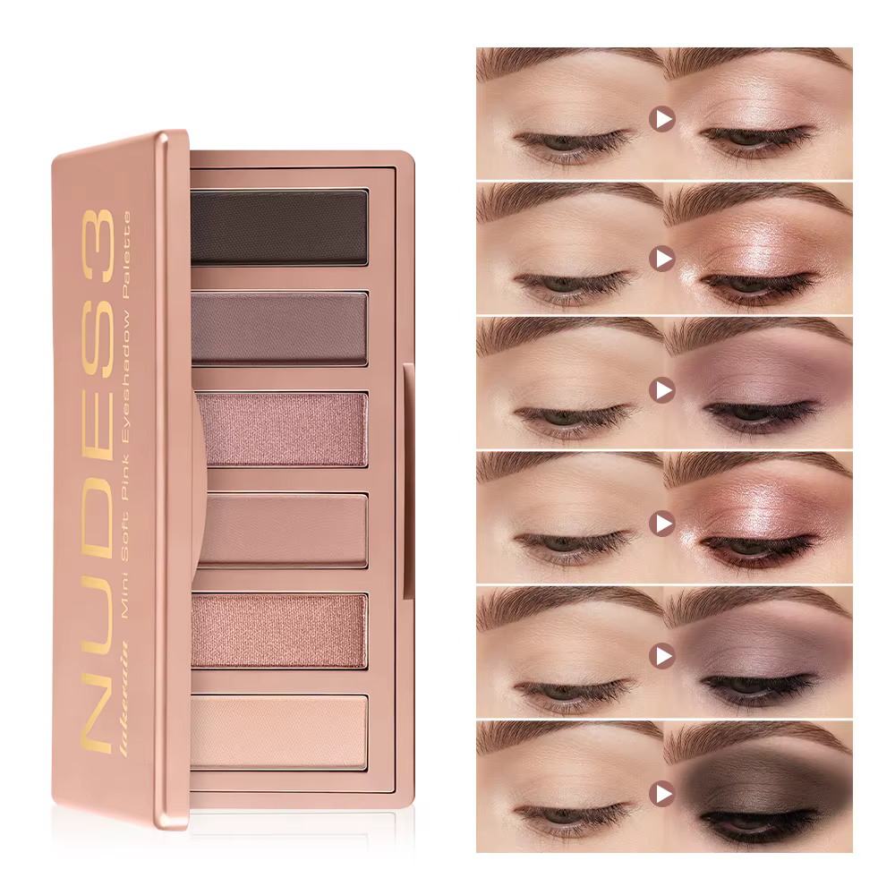 Palette de fards à paupières neutres mats Naked2 Basics, 6 nuances, avec miroir, multi-usages, pour