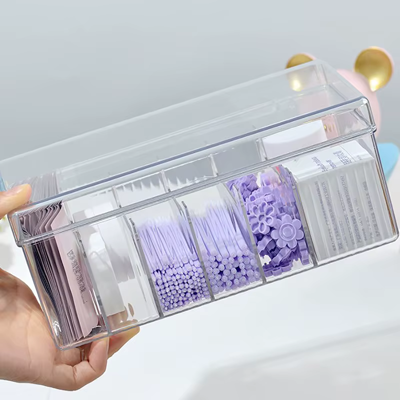 Boîte de rangement de grande capacité pour outils de maquillage, étui à pince à épiler pour extensio