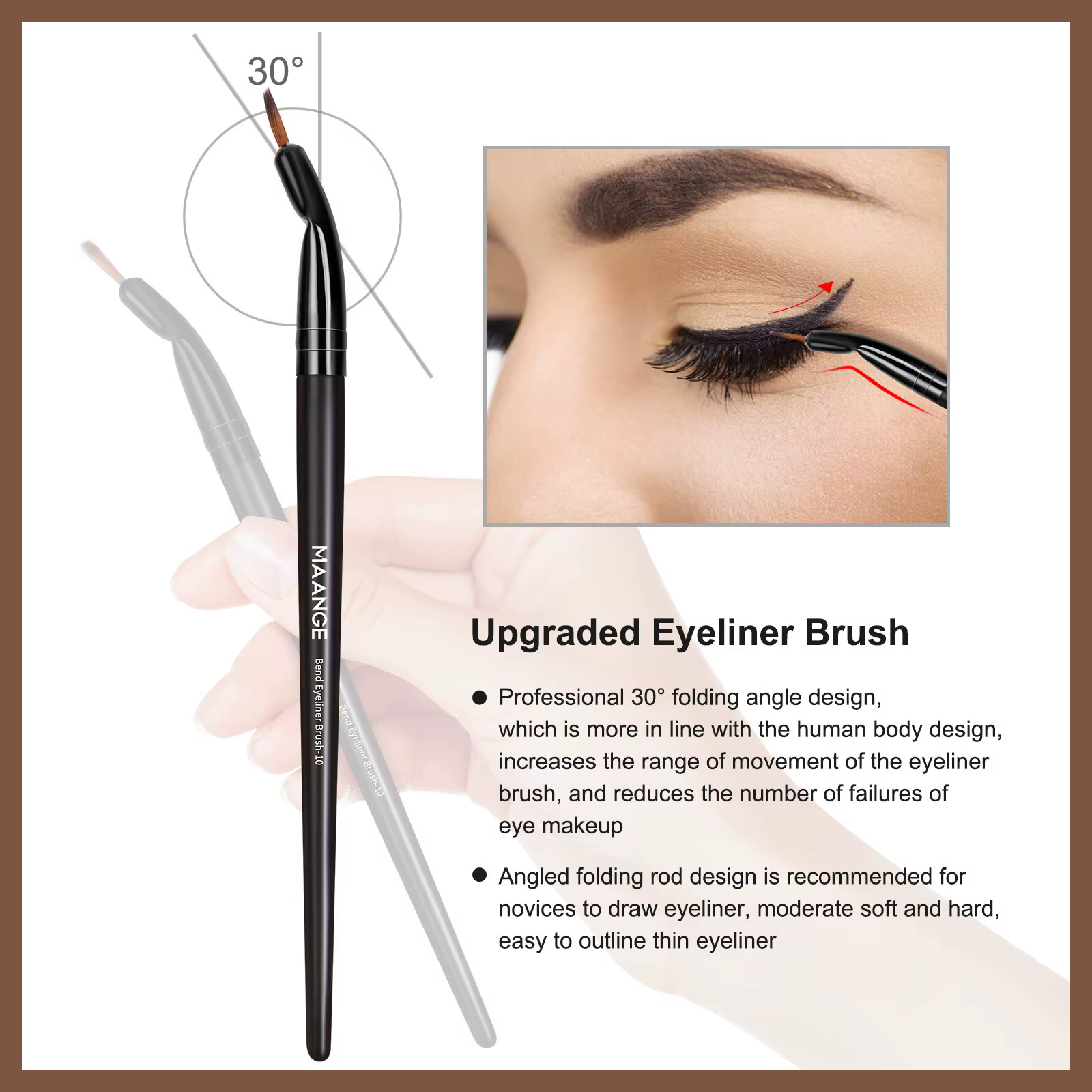 MAANGE 25 boîte-cadeau ensemble de pinceaux de maquillage des yeux du visage professionnel brosses p