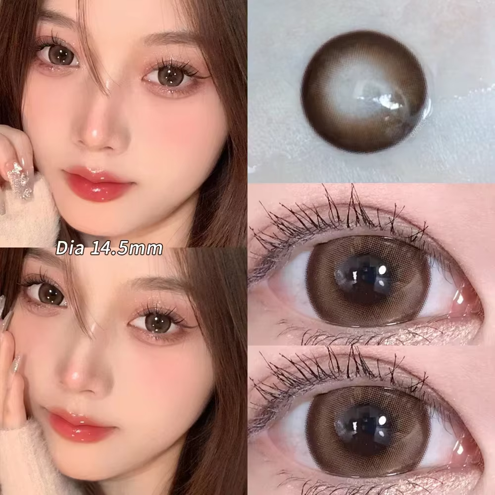 OVOLOOK-lentilles 2 pièces/paire série mûrier lentilles colorées naturelles pour lentilles de Contac