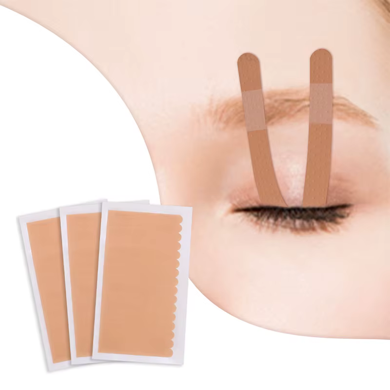 10 feuilles greffées faux cils levage paupière bande Non-tissé sourcil Protection bande Extension de