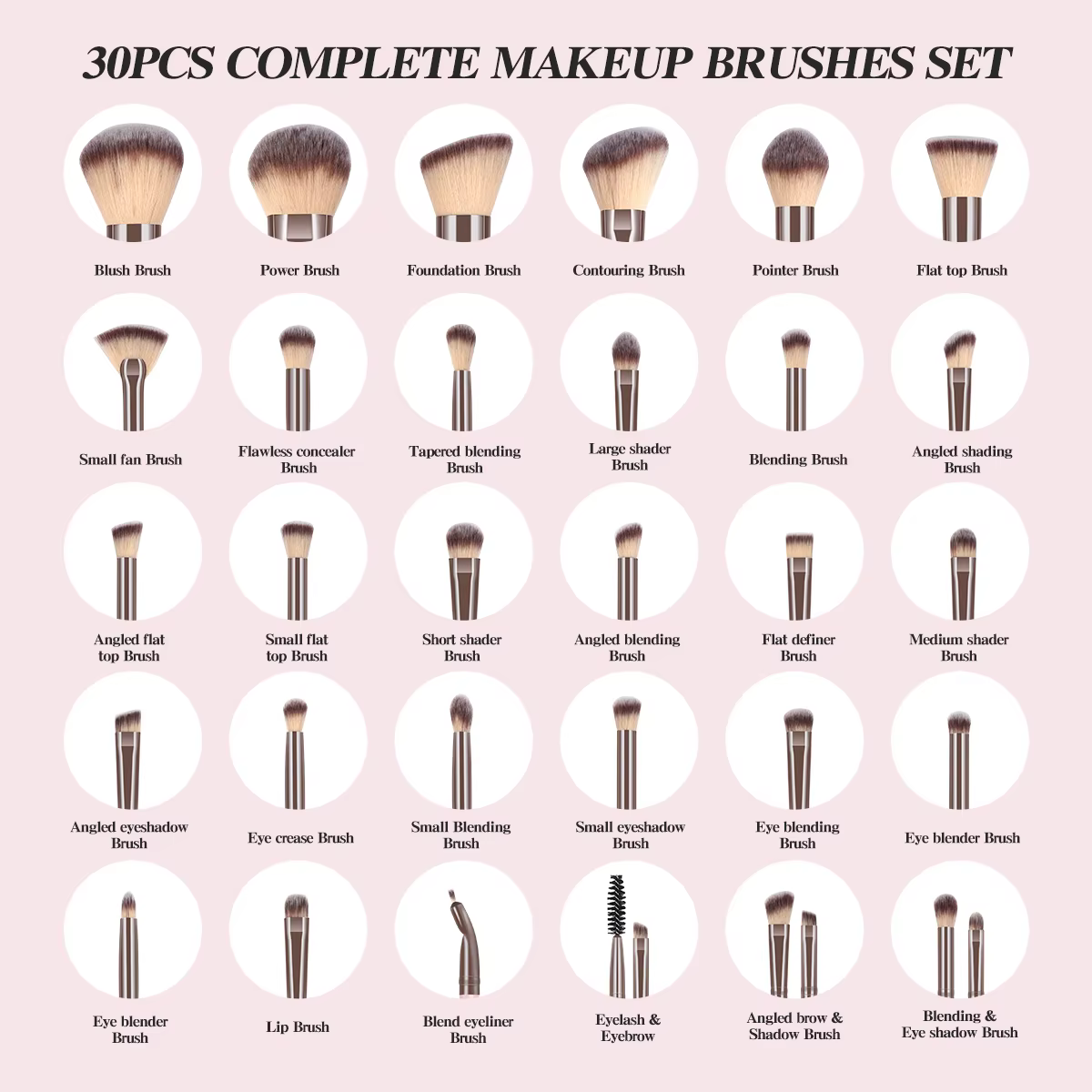 MAANGE-Ensemble d'éponges bouffantes avec sac, kit d'outils de maquillage, fond de teint, fard à bar