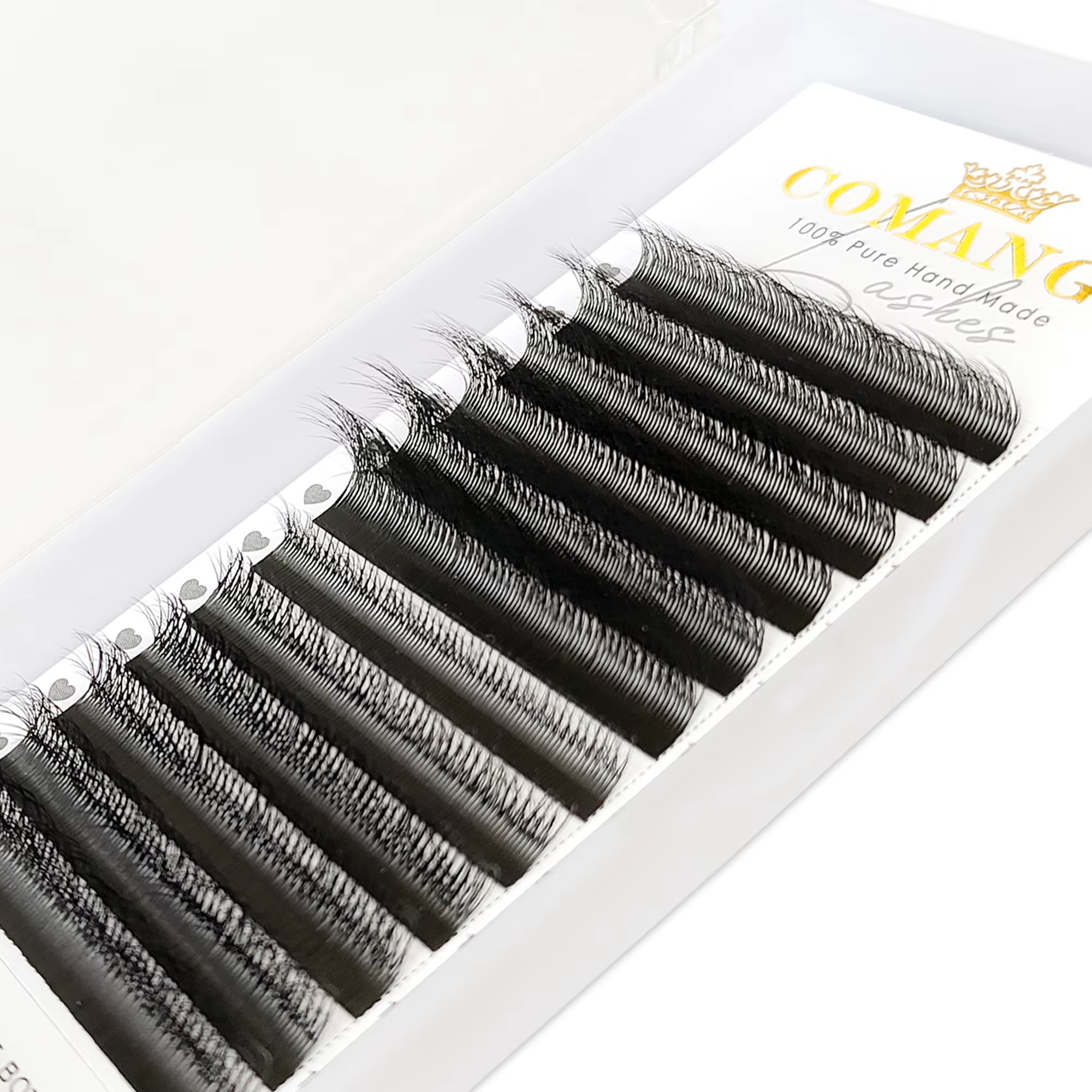 CoMango 5D fox YY shape eye lashes extension C/D curl professional black fox eye style lash high qua