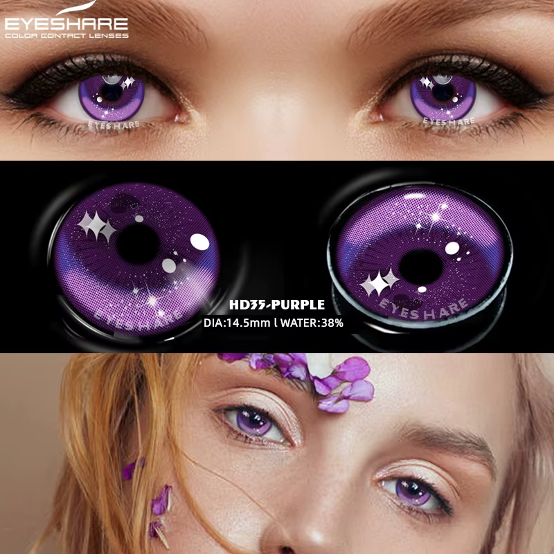 EYESHARE Halloween nouvelles lentilles de contact de couleur bleu Cosplay Anime lentilles rouges yeu