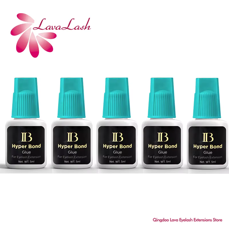 IBeauty – bouchon Cyan Hyper Bond, 5 bouteilles, fournitures pour Extensions de cils, colle, outils