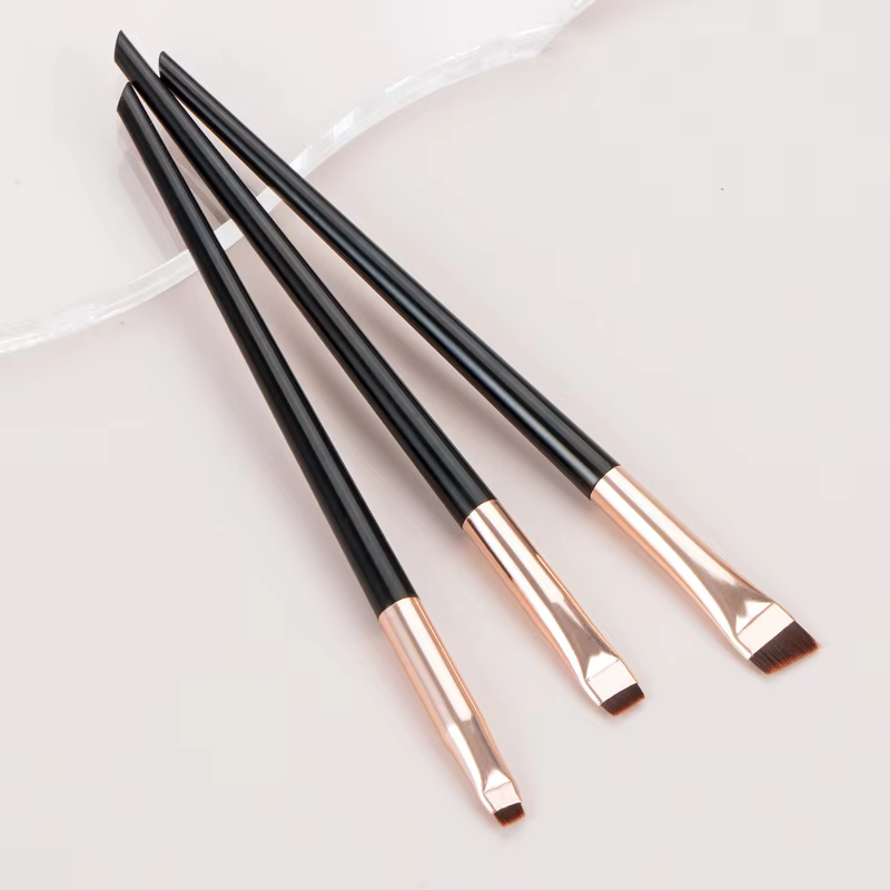 Karsyngirl 3 pièces/ensemble lame Eyeliner brosse à sourcils Portable plat fin Eye Liner sourcils Co