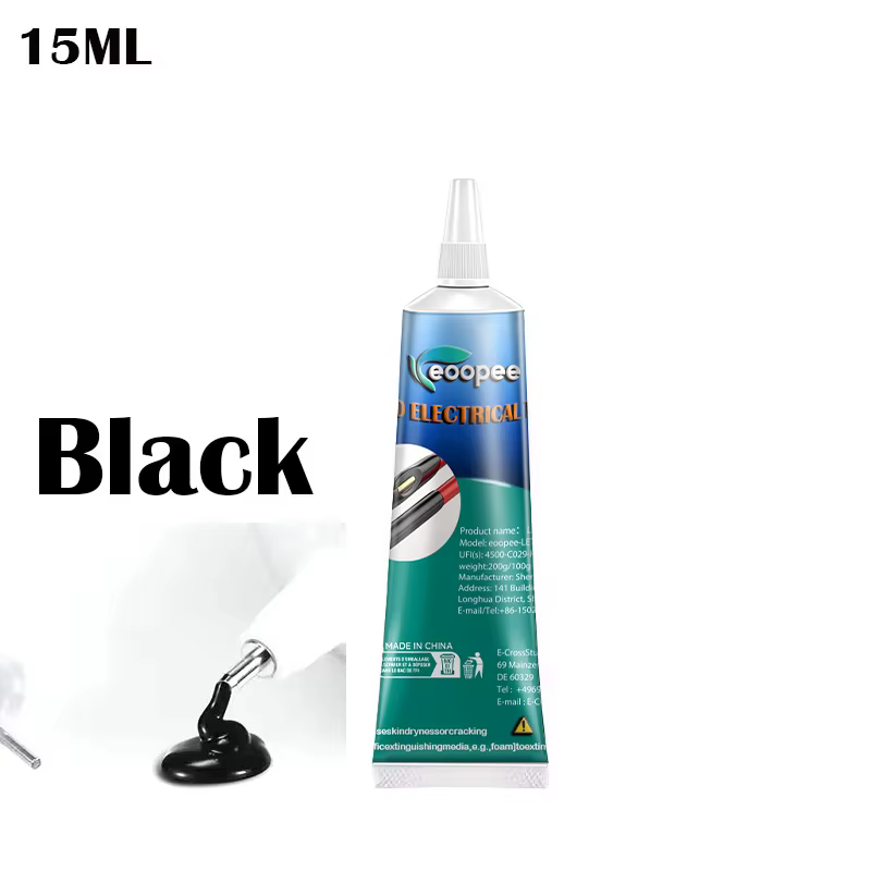 Ruban électrique liquide étanche, résine époxy, colle noire, scellant à séchage rapide pour fils et
