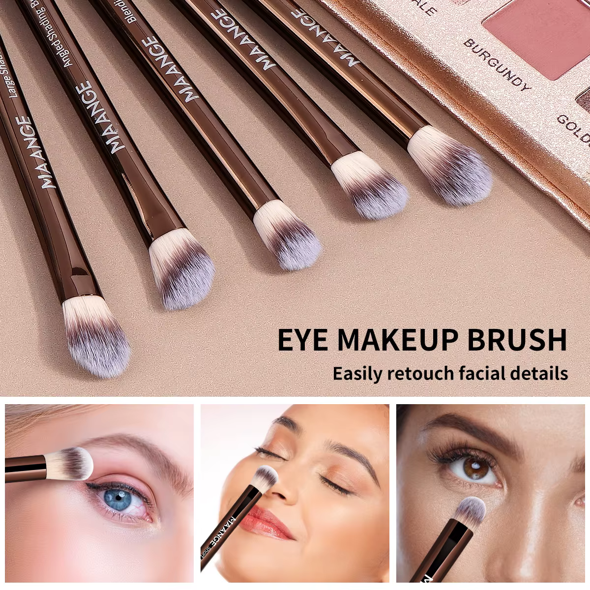 MAANGE Pro Kit de pinceaux de maquillage 20 pièces pinceaux avec sac de rangement double extrémité f