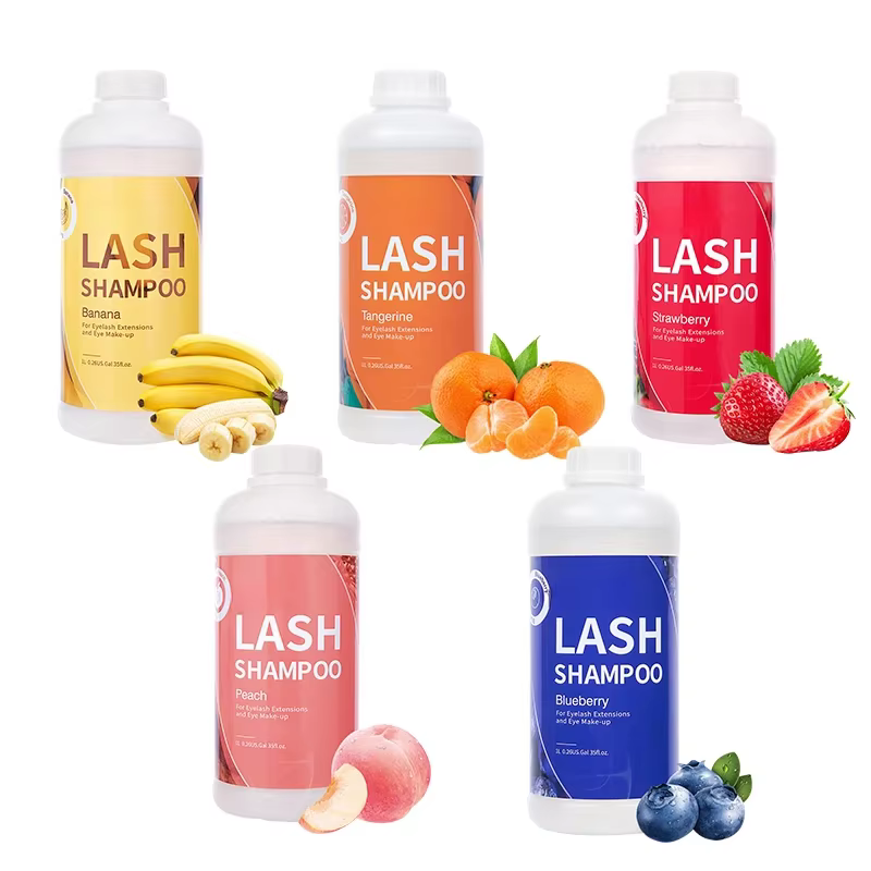 Mousse nettoyante pour cils 1L, shampoing sans pompe d'irritation, Kit de levage et de croissance de