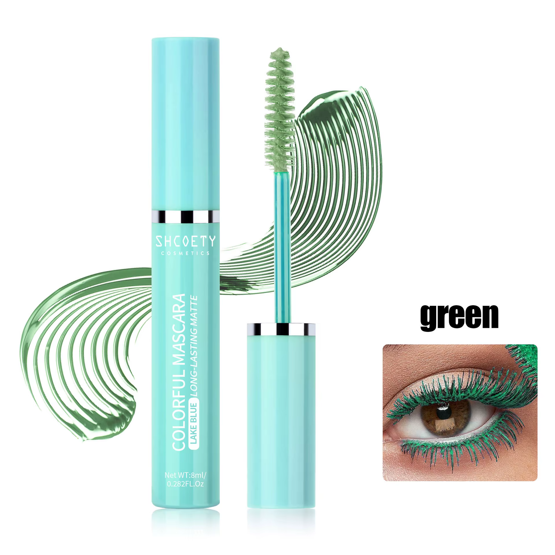 Mascara épais à friser bleu 5D, longue tenue, imperméable, coloré, séchage rapide, Extension de cils