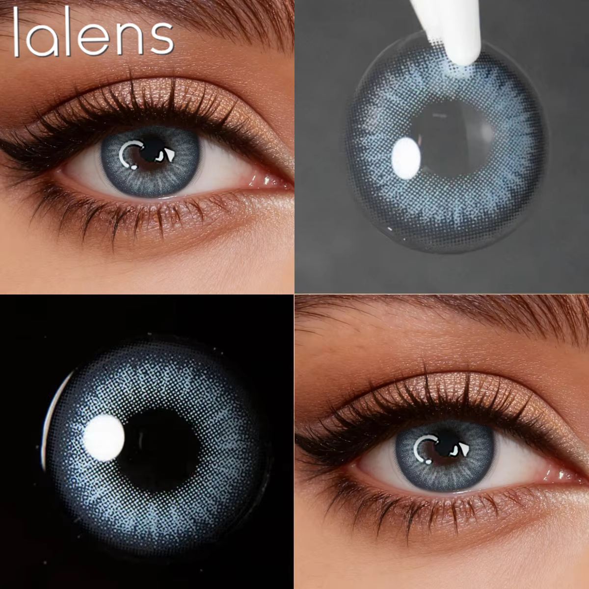 Visuashow lentilles de couleur naturelles jetables semestrielles douces à effet brillant pour yeux f