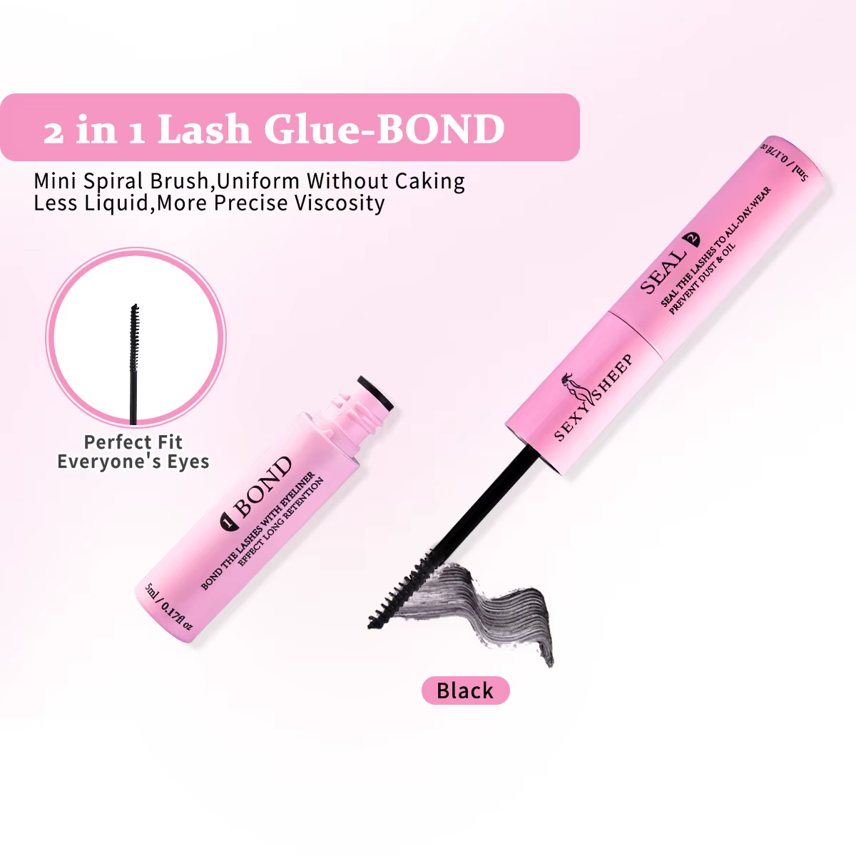 Colle à grappes de cils, liaison et joint de cils 10 ml colle à cils 2 en 1 pour grappes, adhésif po