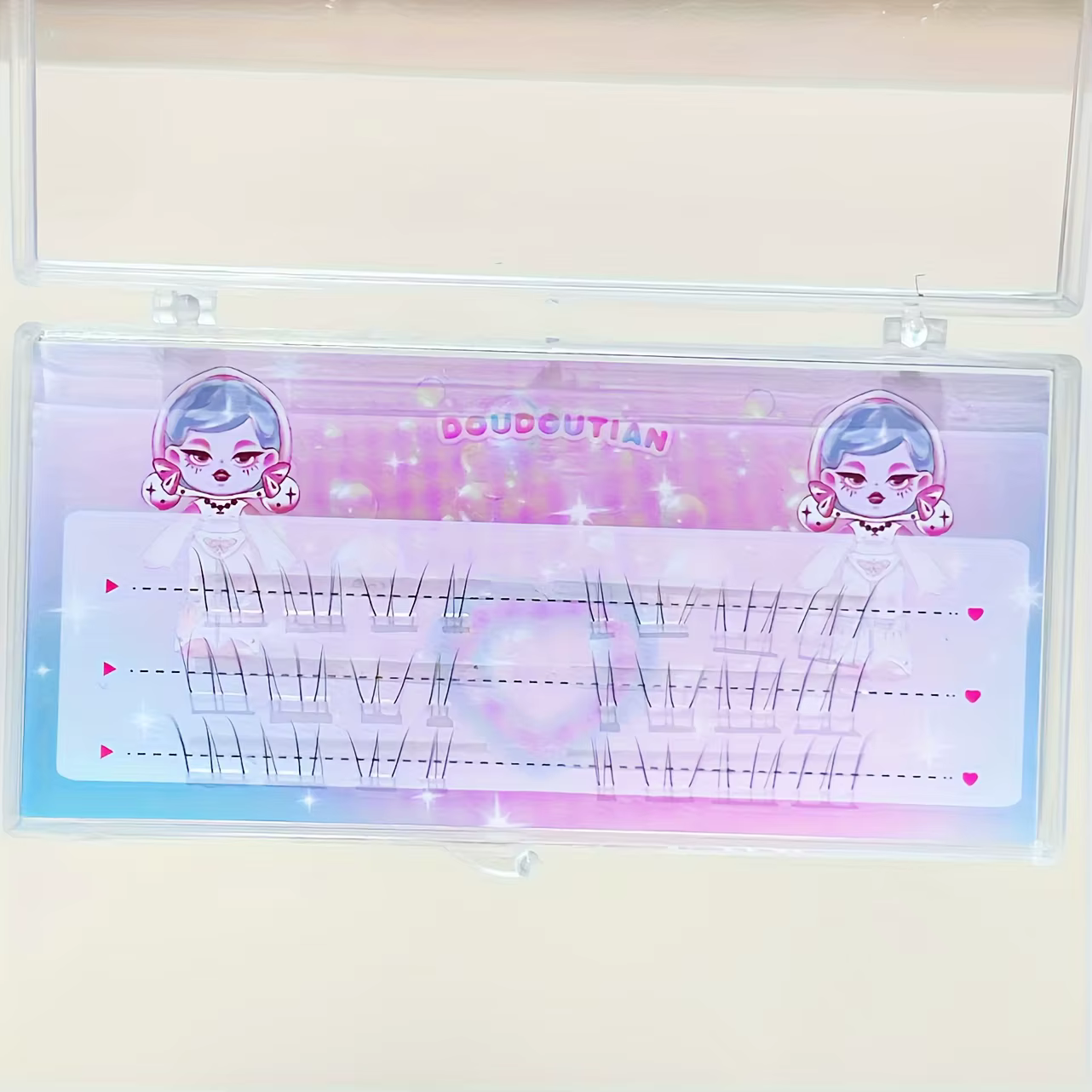 Cils inférieurs Duoduotian Cat Paw, faciles à appliquer, style segmenté rapide, 10-14 mm, adaptés au