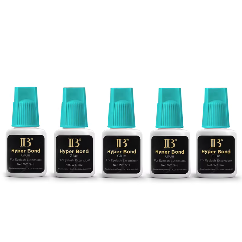 IBeauty – colle Hyper Bond pour extensions de faux cils, 5 bouteilles, 0.5s, séchage rapide, longue