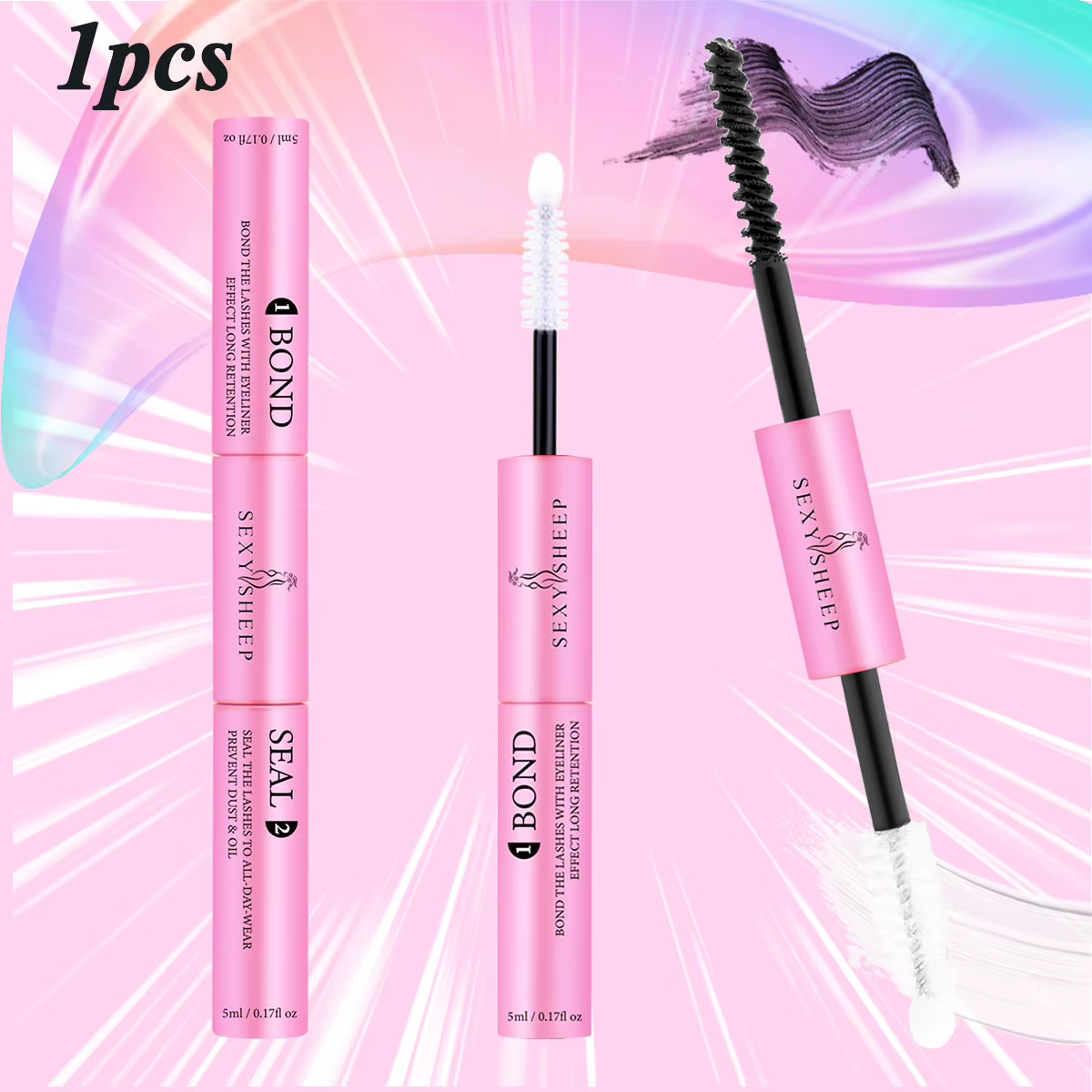 Liaison et joint de cils imperméables pour grappes de cils contenant une colle à cils non irritante