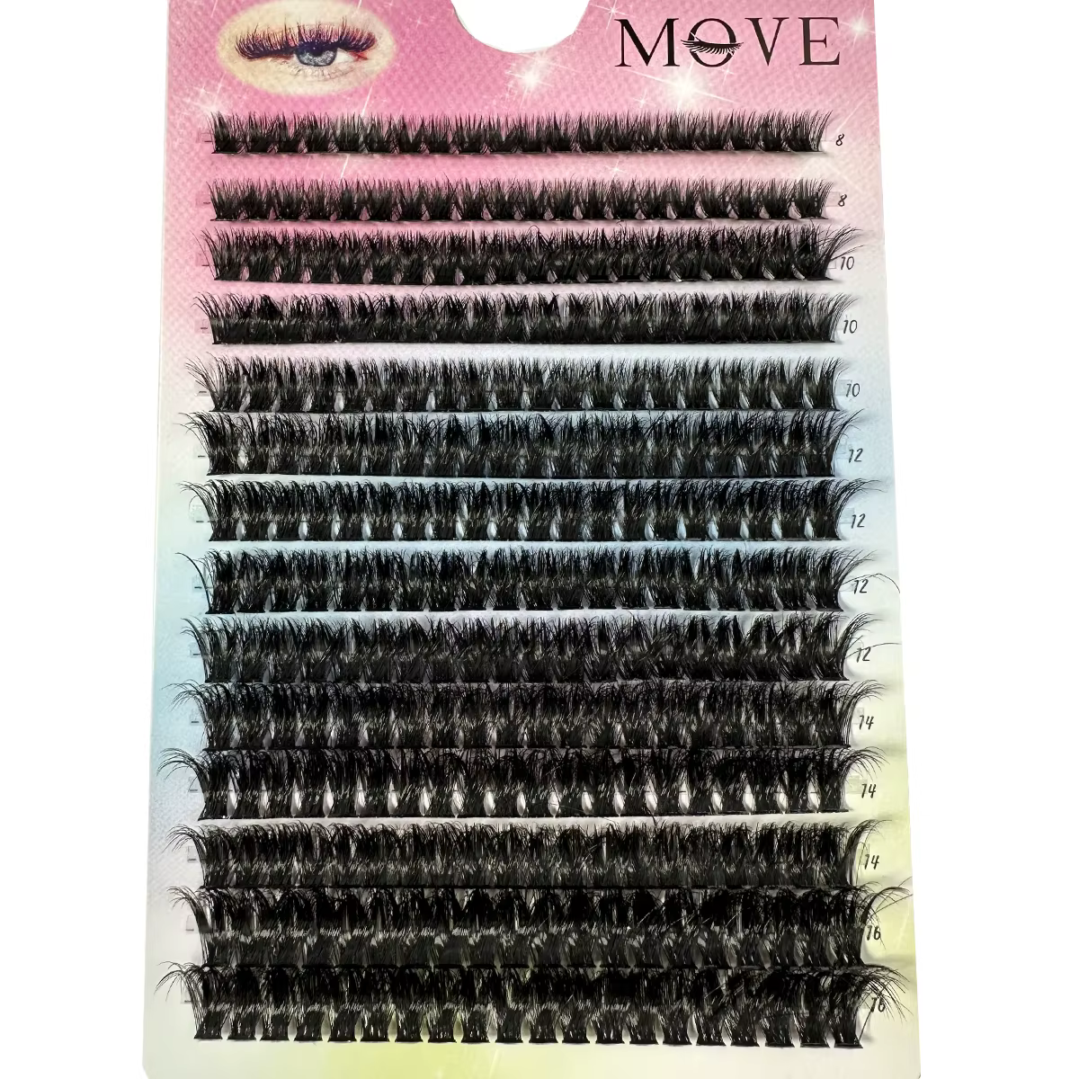 280Ps bricolage 5D grappes de cils moelleux 80D grappes de cils épais D Curl cils individuels vapore