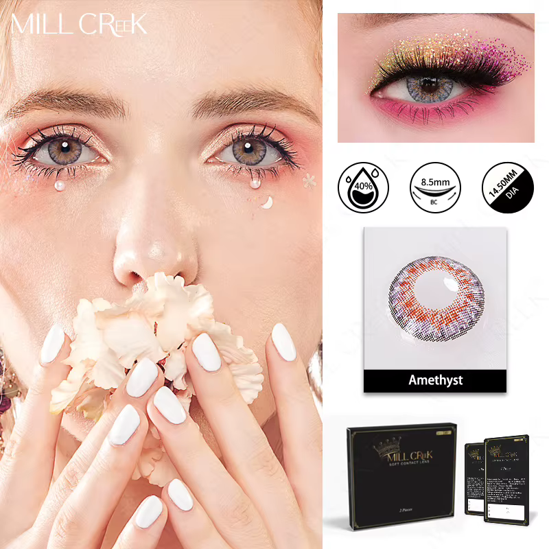 Lentilles de contact colorées pour cosplay, lentilles de document naturel pour les yeux, lentilles d