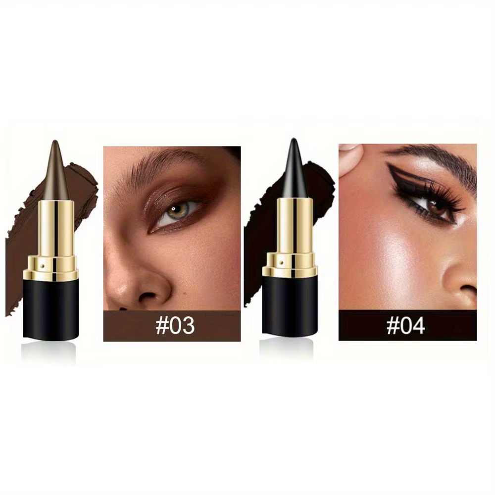Crayon Eyeliner Gel Noir et Marron, Bâtons de Peinture pour le Visage, Ensemble de Maquillage, Crème