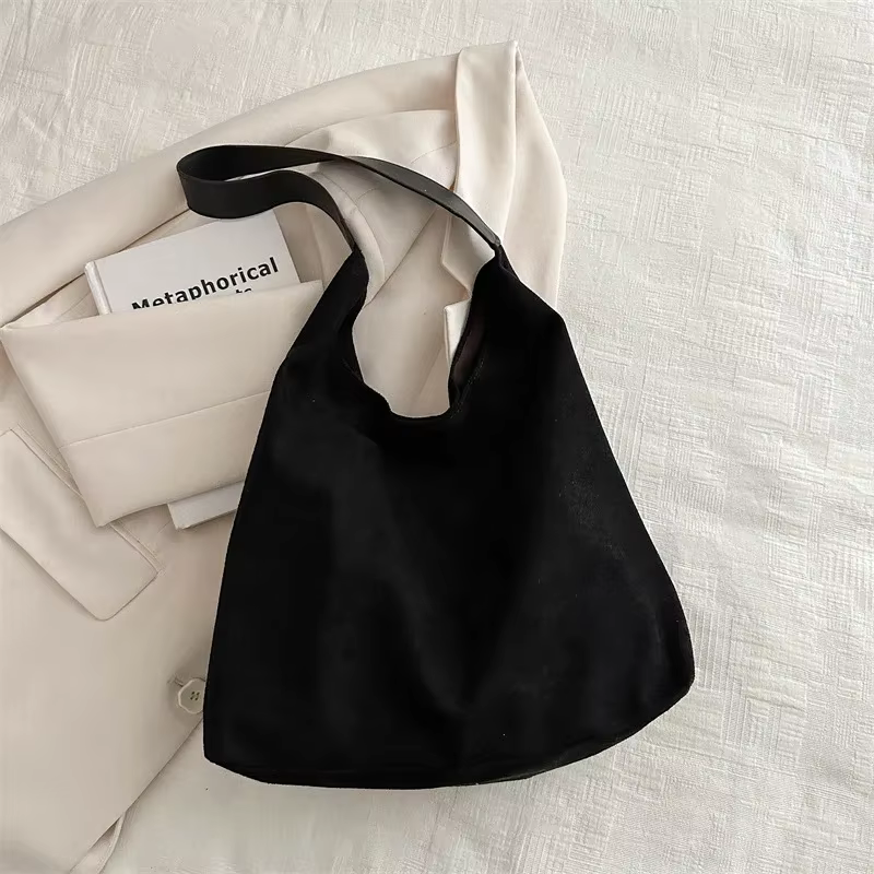 Sac pour femmes en Faux daim, sac à main Simple de grande capacité pour femmes, sac à bandoulière so