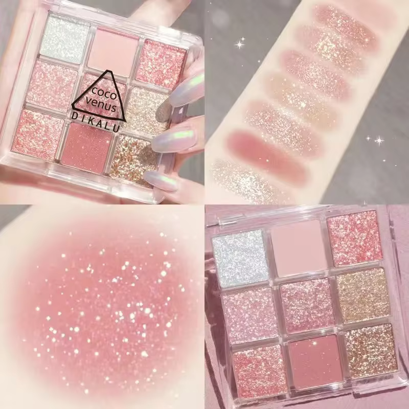 Nouveau Fumée Rose 9 couleurs fard à paupières Palette nacré mat terre couleur ombre à paupières Pal