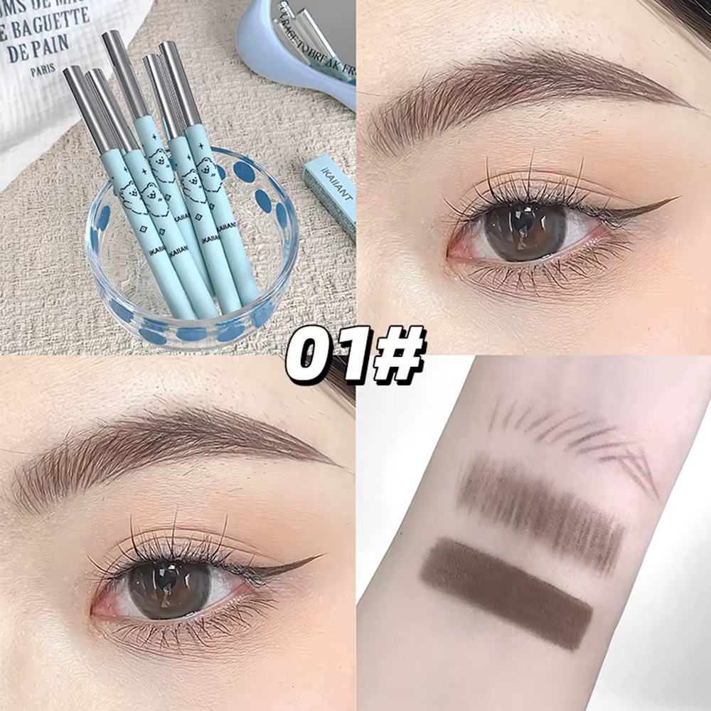 Crayon à sourcils et mascara teinté 2-en-1 - Maquillage des sourcils imperméable, longue tenue, anti