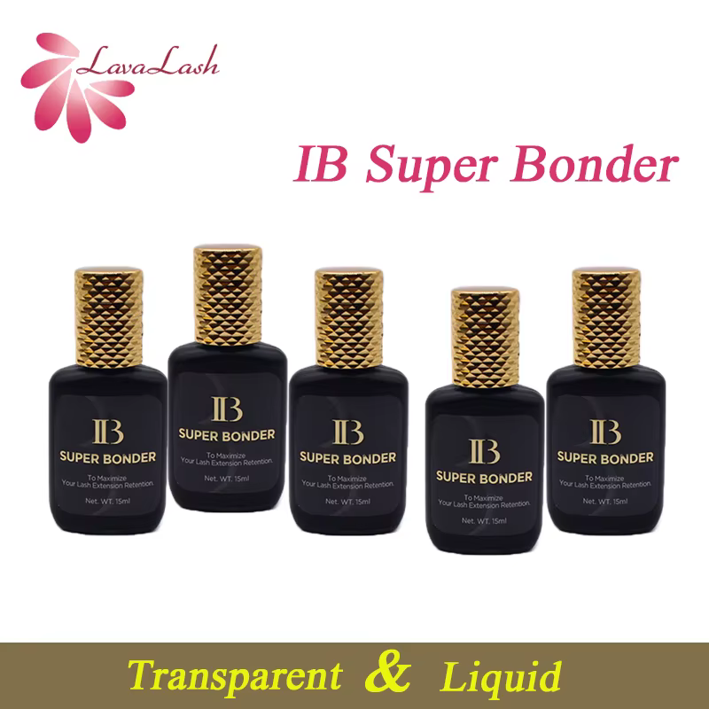 Agent de fixation de durcissement Transparent IB Super Bonder V2, 15ml, pour Extensions de cils, pri