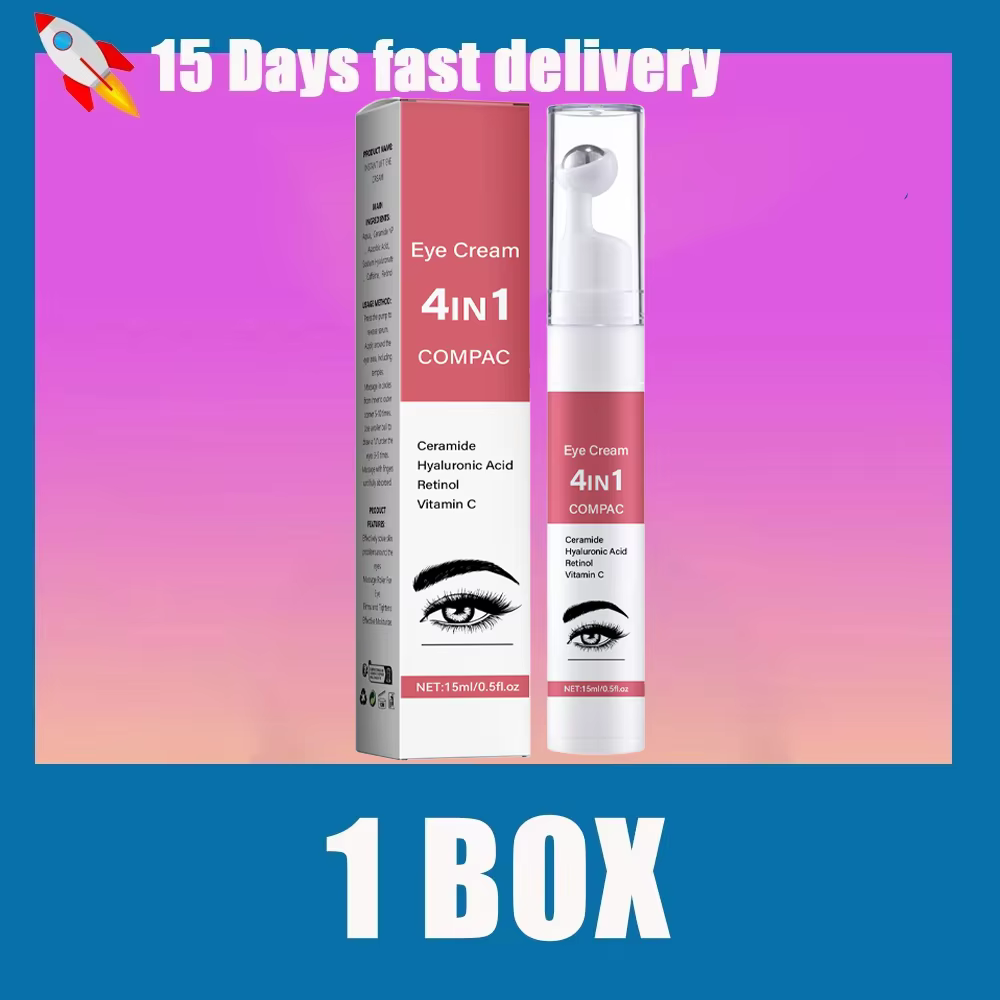 Crème pour les yeux 4 en 1 de 15 ml – Réduit les ridules, estompe les cernes, raffermit et hydrate