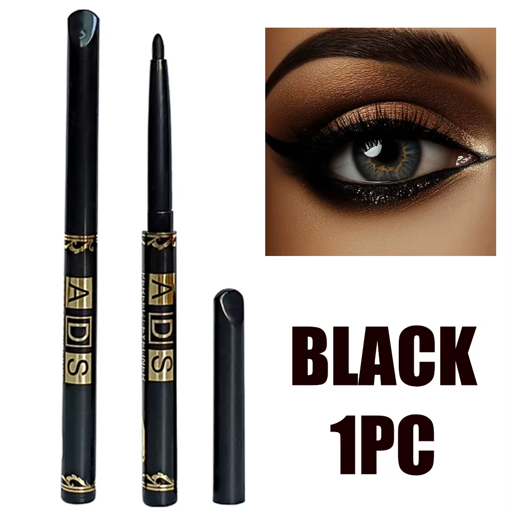 Crayons Eyeliner imperméables noirs et bruns, 2 pièces, anti-taches, longue durée et adaptés aux déb