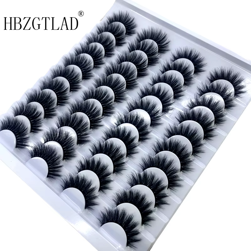AMSDCN nouveaux 16/20 paires de cils 100% vison étendent naturellement et dramatiquement les faux ci