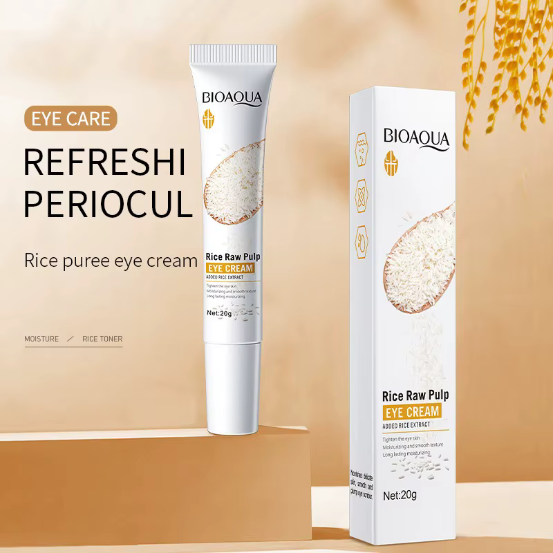 BIOAQUA crème pour les yeux au riz blanc éclairage yeux raffermissant crèmes pour les yeux Anti cern