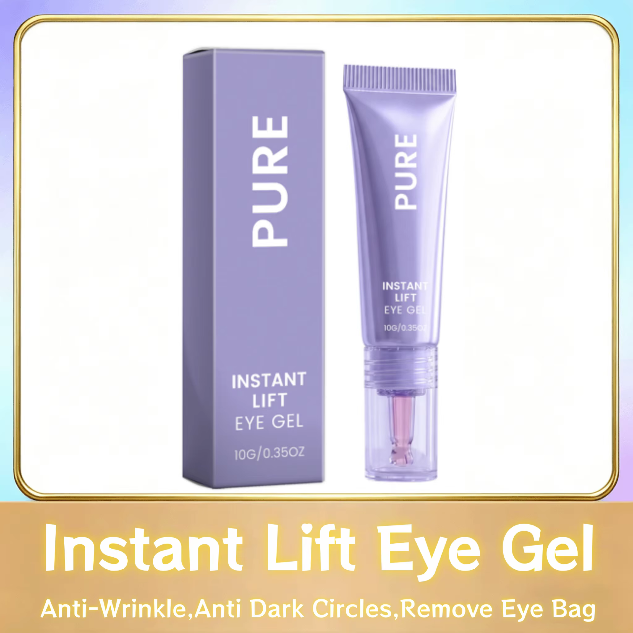 Crème Instantanée Anti-Poches Sous les Yeux au Collagène Hydrolysé – Anti-Rides, Anti-Cernes, Raffer