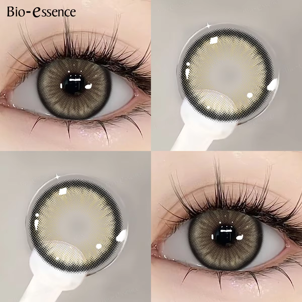 Bio-essence 1 paire de lentilles de Contact de couleur pour les yeux lentilles marron naturel beauté