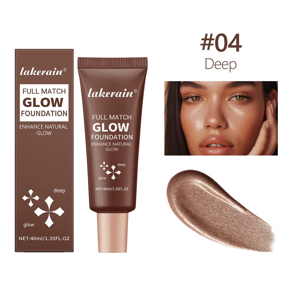 Fond de teint rehausseur de lueur naturel, hydratant, léger, polyvalent, crème à paillettes pour le 