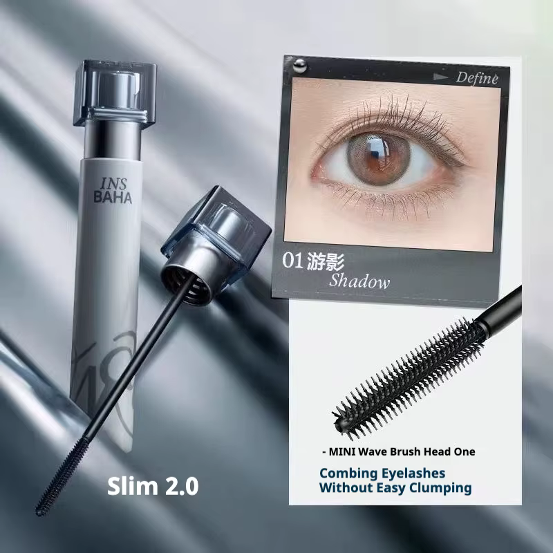 INSBAHA Mascara Effet 3D Cils Bouclés Épais Base Allongeante Naturelle Imperméable Résistante à la T