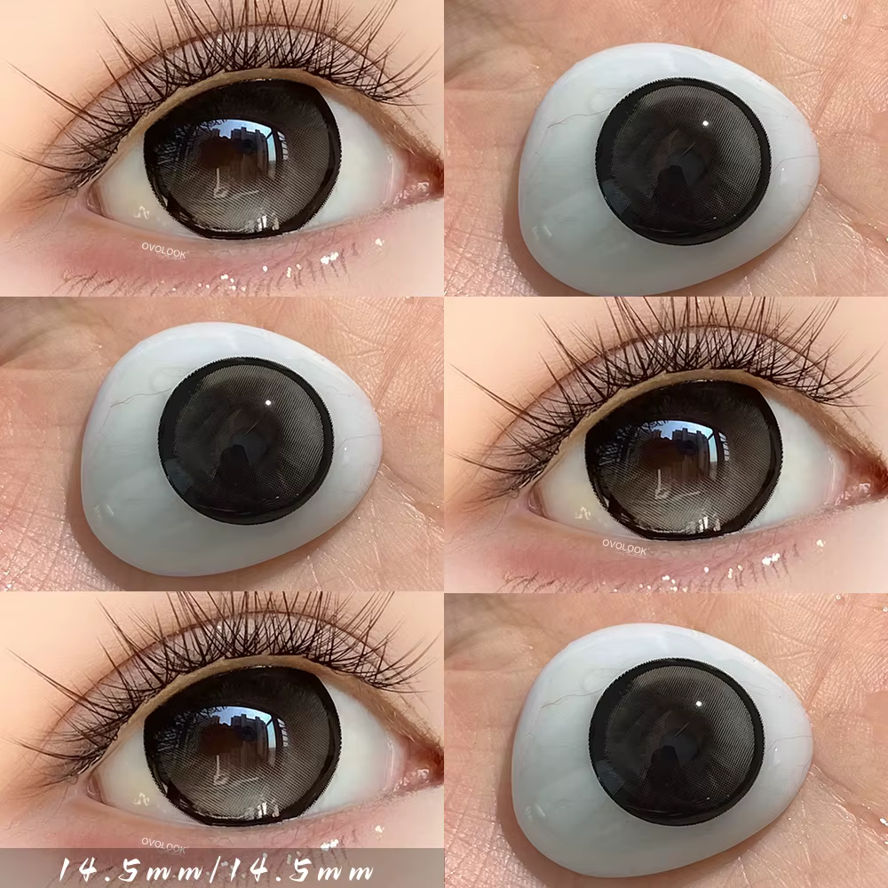 OVOLOOK - 2 pièces/paire Lentilles de contact colorées de haute qualité effet yeux de chiot style ru