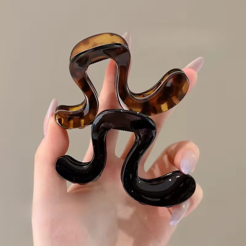 Épingles à cheveux élégantes courbées pour femmes, accessoires pour queue de cheval haute et coiffur