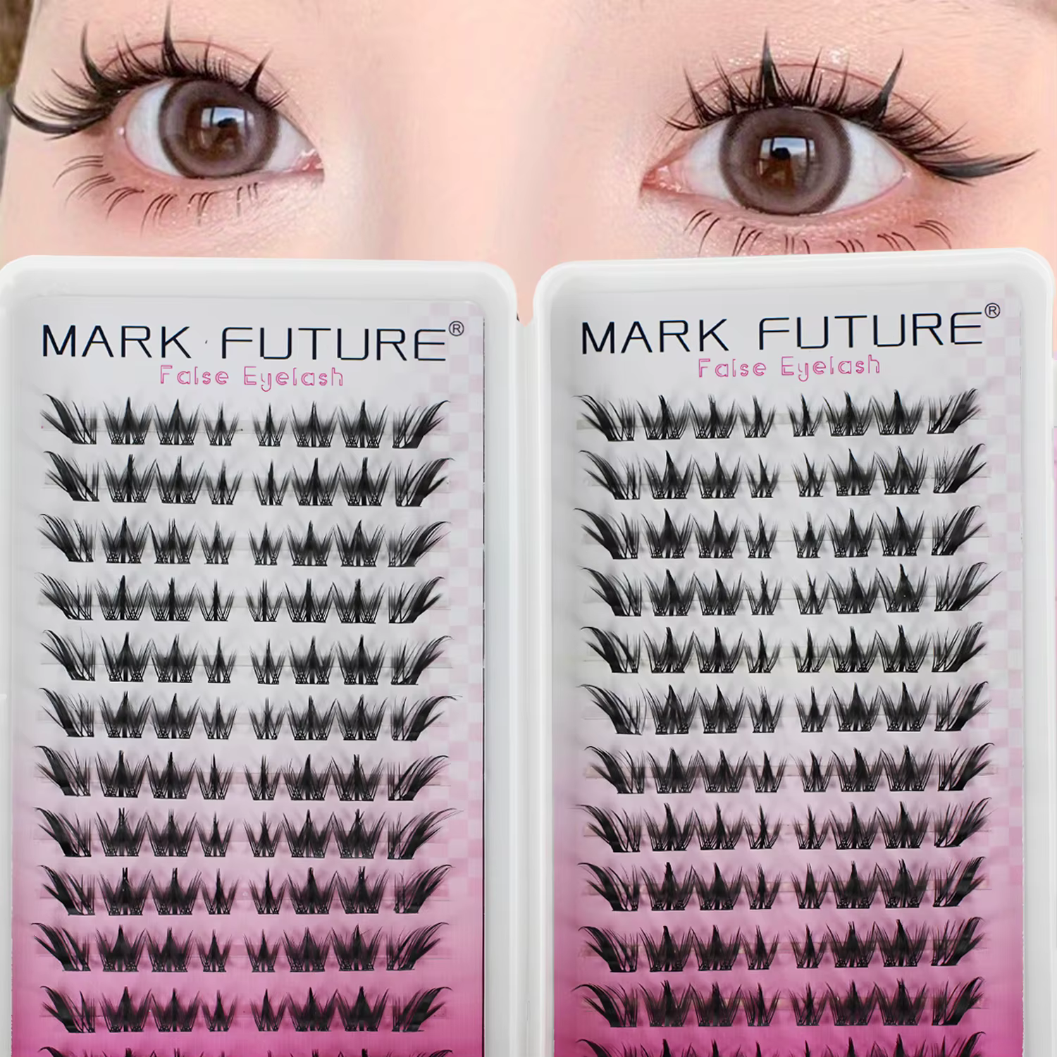 192 faux cils, grand volume, courbure C, style œil de renard individuel, œil de chat, style cosplay,