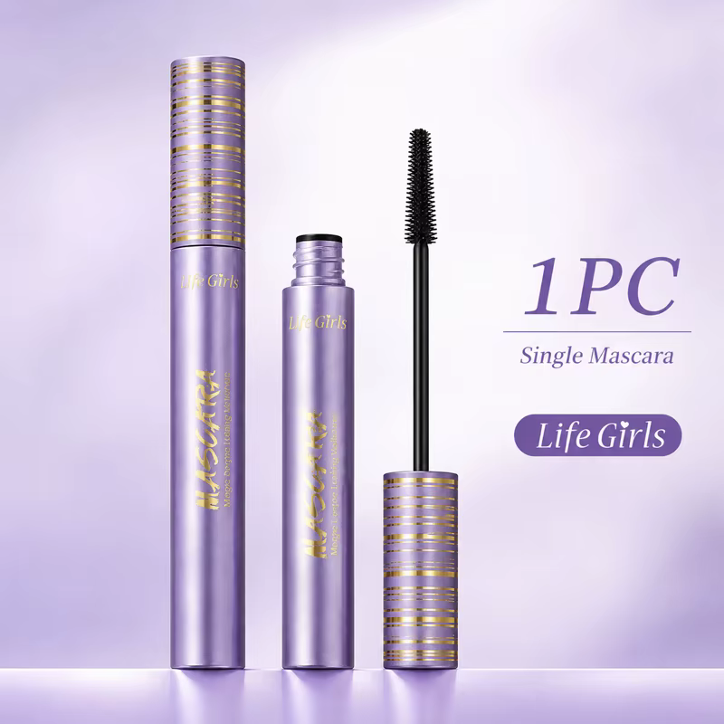 Mascara waterproof Life Girls, allongeant, volumisant, recourbant, noir, anti-bavures, longue tenue,