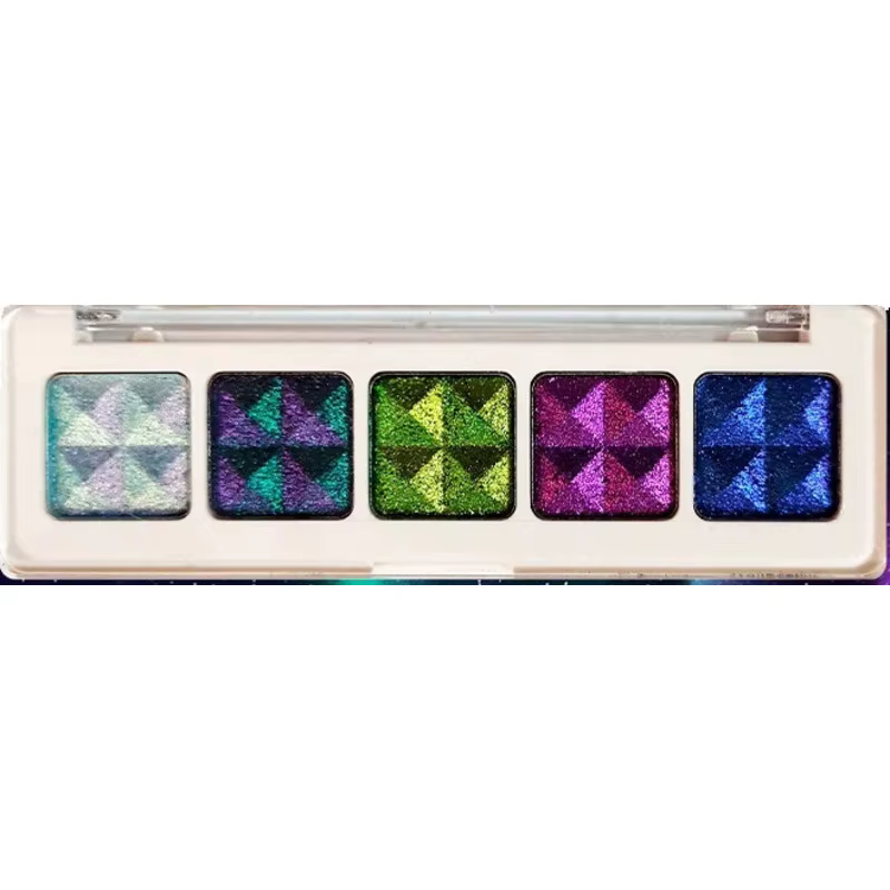 Chameleon extrême nuit cinq couleurs Palette bleu couleur caméléon fard à paupières maquillage créat