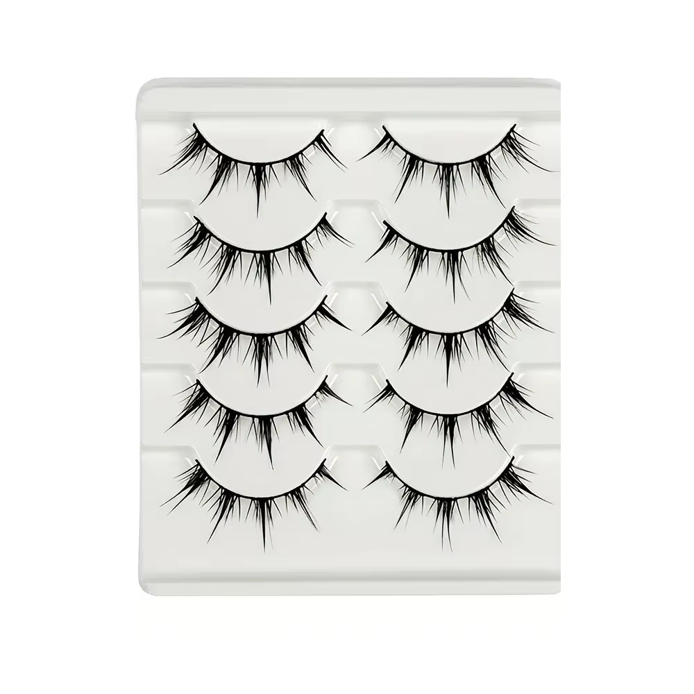 Faux cils d'inspiration d'anime, 5 paires de faux cils d'oeil de dessin animé, aspect dramatique, st